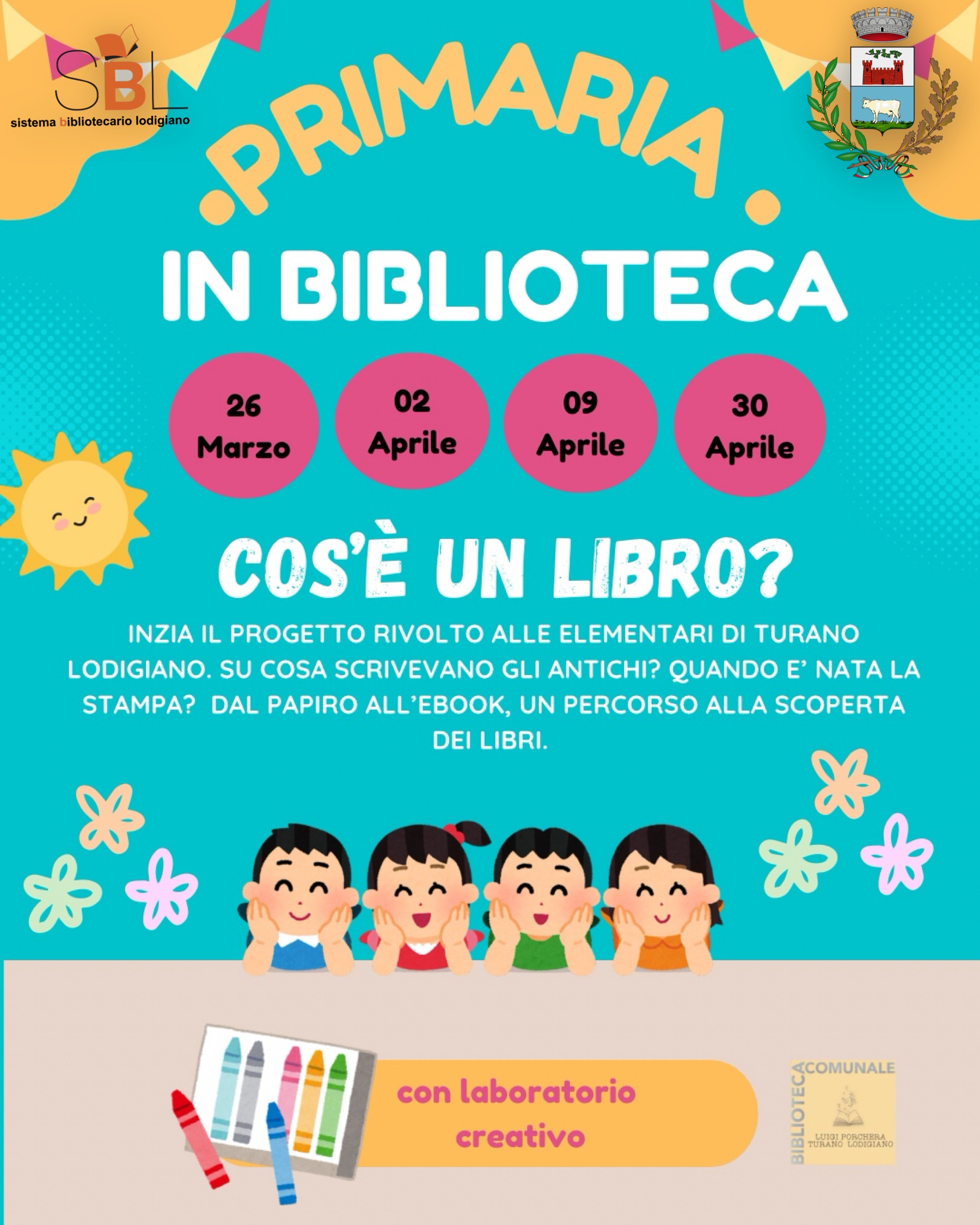 Primaria in biblioteca Turano Lodigiano Aprile