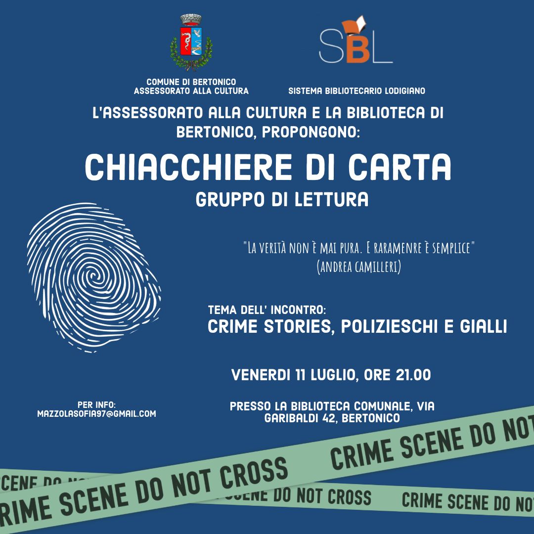 Chiacchere di carta Bertonico 11 luglio 2025